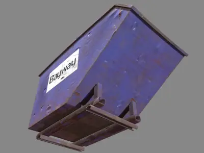 Low poly mini skip PBR Low-poly 3D model