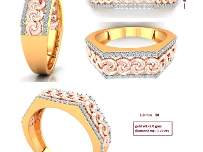 Designer Ring 3d Print Model 3D print model