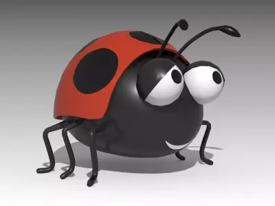 Ladybird Toon Animated Low-poly 3D model