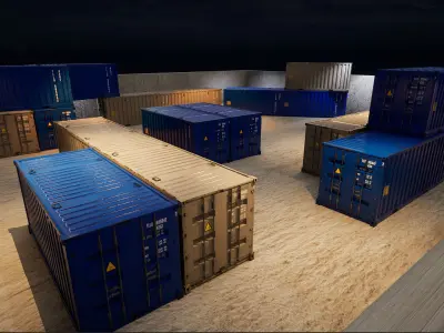 Shipping Container Sample Free low-poly 3D model