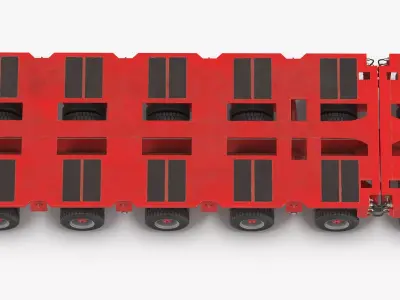 24 Axle Lines Modular Transporter Goldhofer 3D model