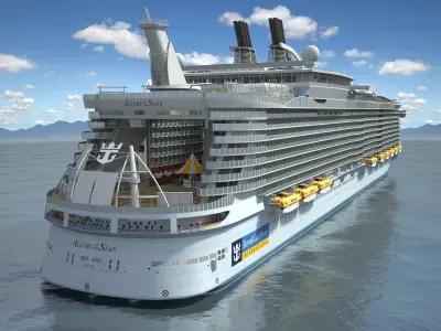 Allure of the Seas Cruise Ship 3D model
