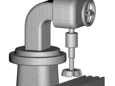 Educational Milling Machine Toy 3D model