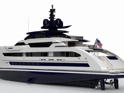 Willie Star Luxury Yacht Dynamic Simulation 3D model