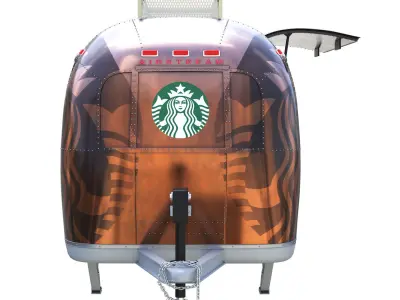 Starbucks Coffee trailer Dubai 3D model