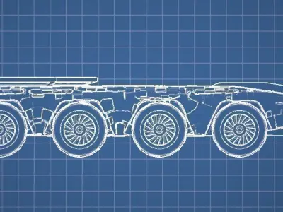 Heli-Pad Futuristic Sci-Fi  Armoured Vehicle 3D model