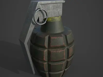 Grenade Low-poly 3D model 5
