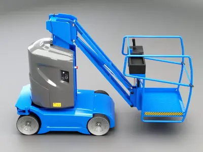 Electric Warehouse Boom Lift Low-poly 3D model