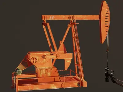 Oil Beam Pump Low-poly 3D model