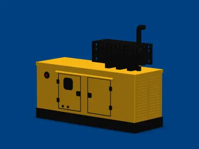 Electric-diesel-generator generator 3D print model