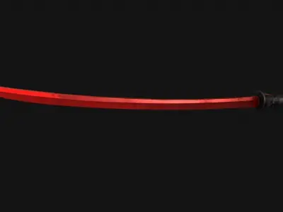 Catana knife Low-poly 3D model