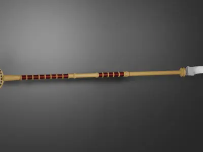 Double Sided Spear Low-poly 3D model