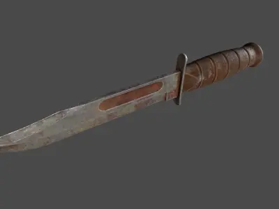 knife 2 Low-poly 3D model purchase