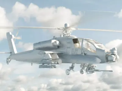 AH-64 Apache Attack Helicopter Free 3D model