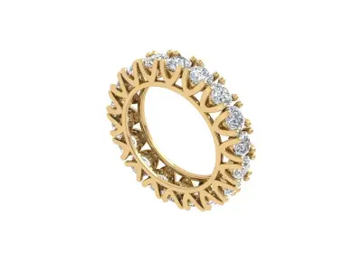 Solitaire Engagement Ring 3D print model 65