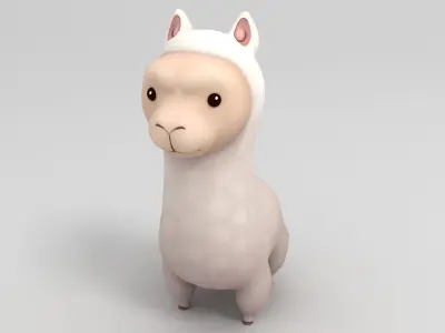 Alpaca llama 3D model purchase