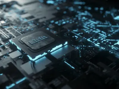  C4D Octane CPU chip core capacitance Scifi Circuit board 3D model 