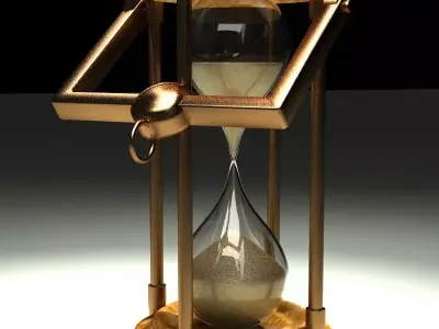 Hourglass with sand in it 3D model