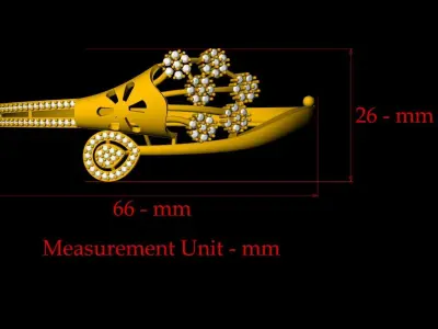Diamond Women Bracelet - 003 3D print model