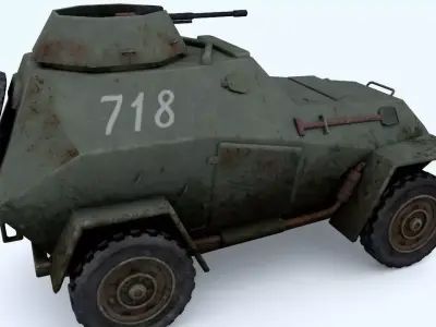 BA-64 light armored car 3D model