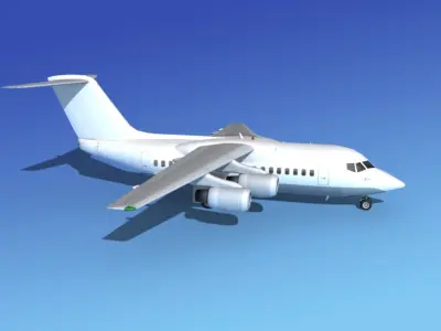 BAe 146-100 Unmarked 1 3D model