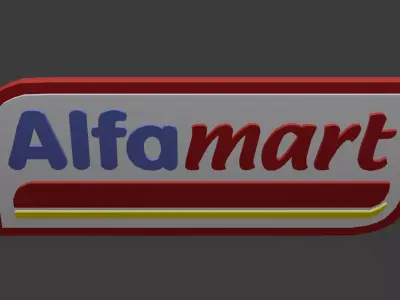 alfa mart logo 3D model