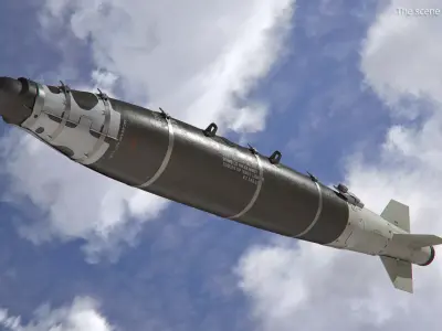 GBU-54 LJDAM Laser-Guided Smart Bomb Black 3D model