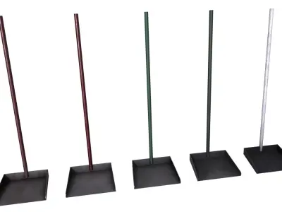 Metal Shovel Low-poly 3D model