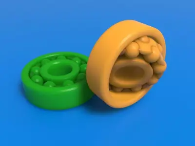 3D-Printable Self Aligning Ball Bearing Free 3D print model