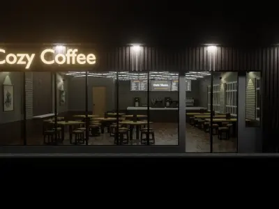 Coffee Shop Free 3D model