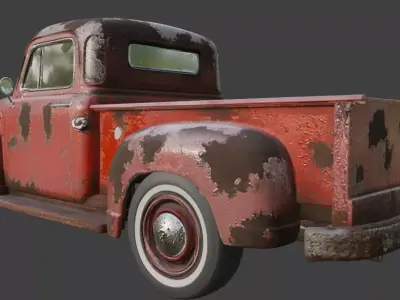 Vintage Rusty Pickup Truck 3D Model 3D model 18