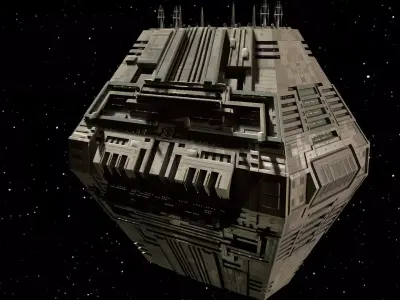 Spaceport Station Hub High-Detail SciFi 3D model