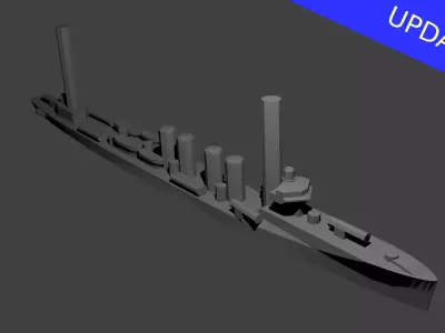 US Sampson Class Destroyer 3D print model