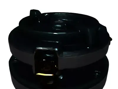 Secure Industrial Hatch with Lock Low-poly 3D model