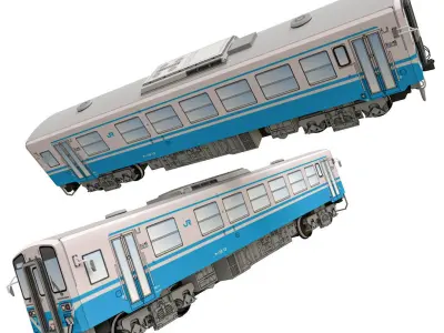 JR Shikoku Japanese Train 32 Kiha Diesel Locomotive 3D model