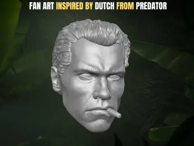 Dutch fan art head for action figures 3D print model purchase
