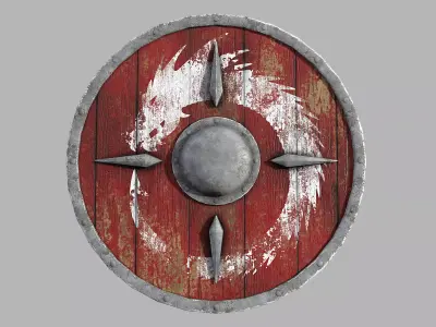 Viking shield Free low-poly 3D model