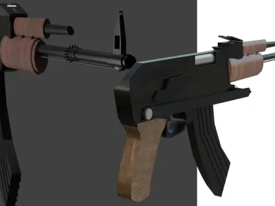 ak47gun Low-poly 3D model