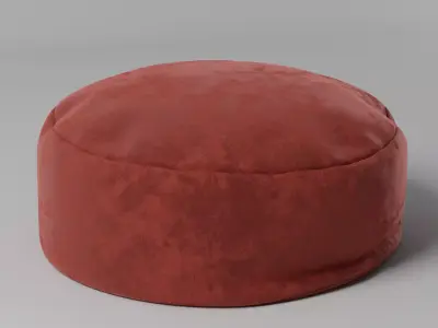Red Velvet Chair Free 3D model