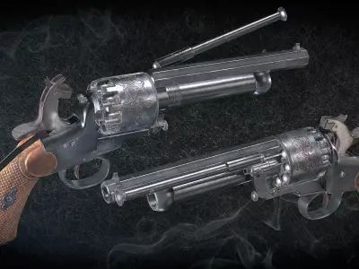 LeMat Revolver Low-poly 3D model purchase