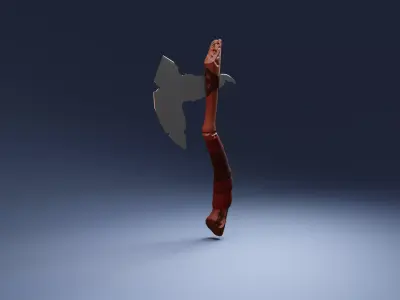 Axe low poly game ready Free low-poly 3D model
