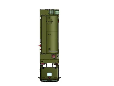 Demineralized Water Truck 3D Model Military 3D model