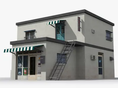 Japanese House x1 Low-poly 3D model