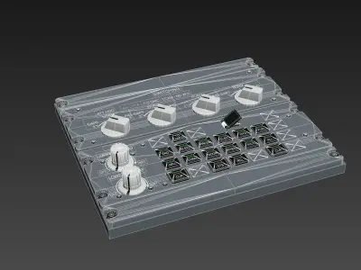 Upper Pedestal Low-poly 3D model