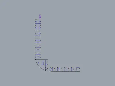 Container ship midship section  Free 3D model