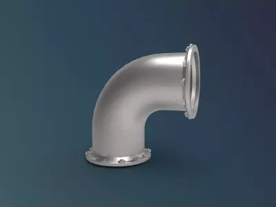 pipe elbow steel 3D print model