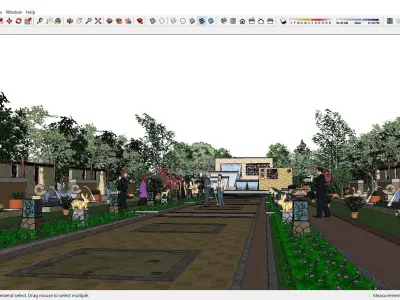 Sketchup Landscape Park J9 3D model