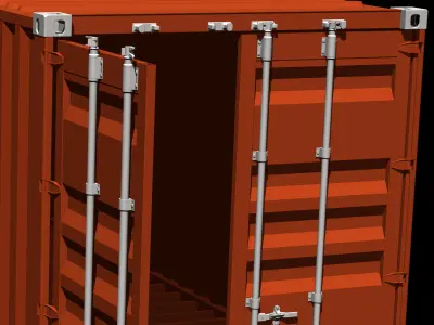 20ft standard shipping container 3D model