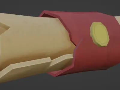 Stylized Scroll Low-poly 3D model
