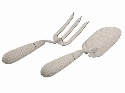 Trowel and Fork Free 3D model